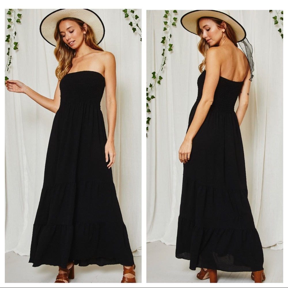 12 Boho Must have Off -Shoulder Tiered Maxi dress - Picture 1 of 5